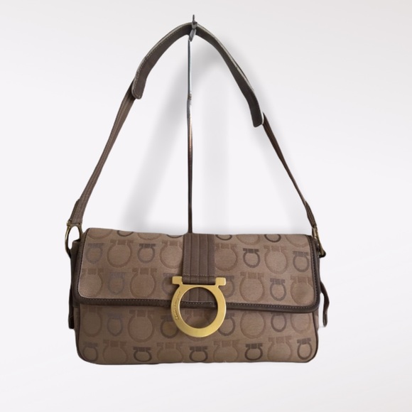Salvatore Ferragamo Handbags - Salvatore Ferragamo Bag Signature Gancini Baguette Bag